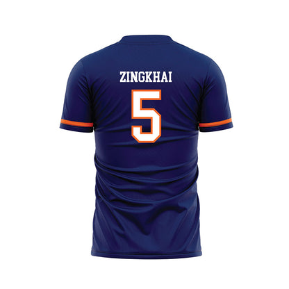 FPU - NCAA Men's Soccer : Wungsem Zingkhai - Blue Soccer Jersey-1