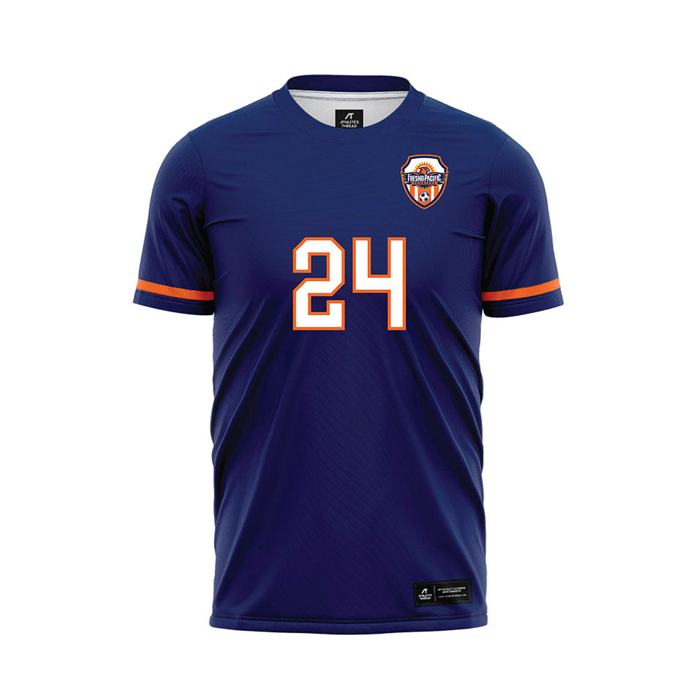 FPU - NCAA Men's Soccer : Yash Vij - Blue Soccer Jersey-0