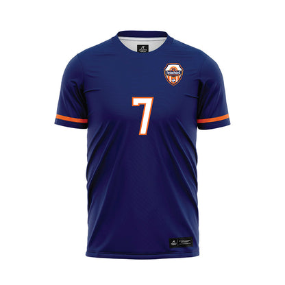FPU - NCAA Men's Soccer : Giovanni Segovia - Blue Soccer Jersey-0