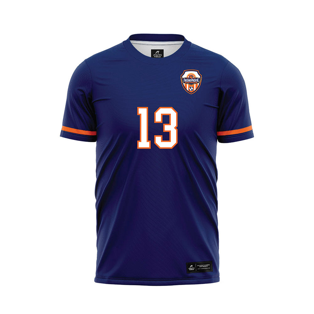 FPU - NCAA Men's Soccer : LJ Fernandez - Blue Soccer Jersey-0