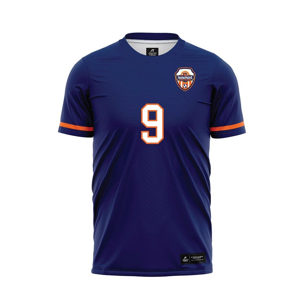 FPU - NCAA Men's Soccer : Christopher Meza - Blue Soccer Jersey-0