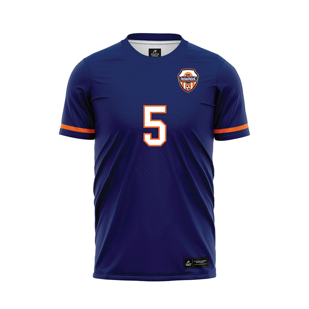 FPU - NCAA Men's Soccer : Wungsem Zingkhai - Blue Soccer Jersey-0