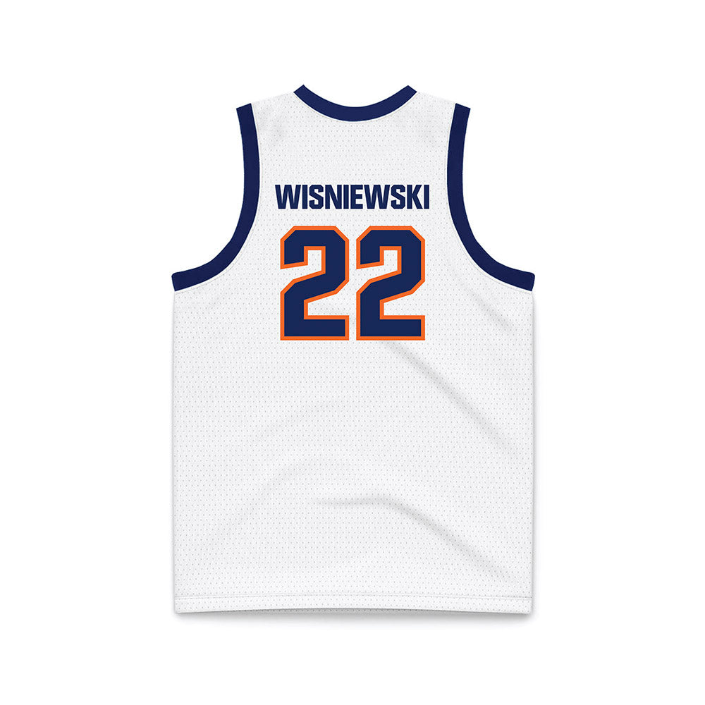FPU - NCAA Women's Basketball : Nina Wisniewski - White Basketball Jersey-1