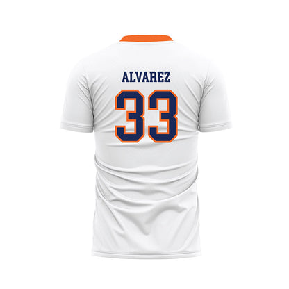 FPU - NCAA Women's Soccer : Emily Alvarez - White Soccer Jersey-1