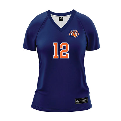 FPU - NCAA Women's Volleyball : Cambria Waites - Blue Volleyball Jersey-0