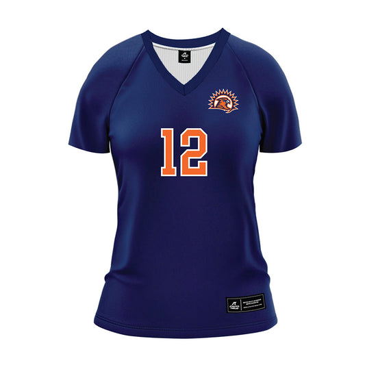 FPU - NCAA Women's Volleyball : Cambria Waites - Blue Volleyball Jersey-0