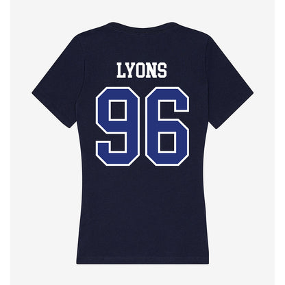 TN State - NCAA Football : Kennland Lyons - Women's V-Neck T-Shirt-1