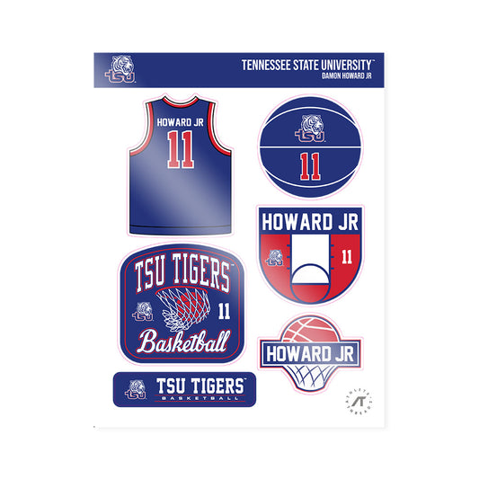 TN State - NCAA Men's Basketball : Damon Howard Jr - Sticker Sheet-0