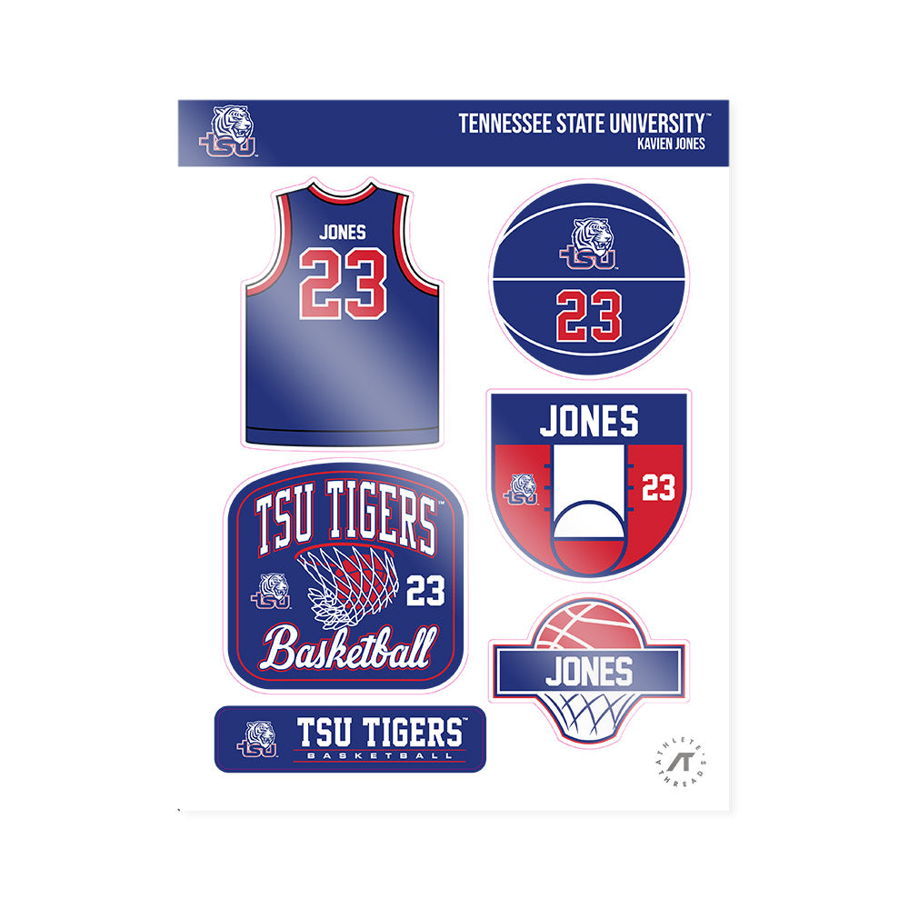 TN State - NCAA Men's Basketball : Kavien Jones - Sticker Sheet-0