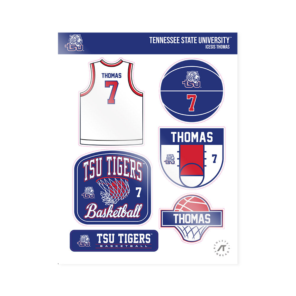 TN State - NCAA Women's Basketball : Icesis Thomas - Sticker Sheet-0