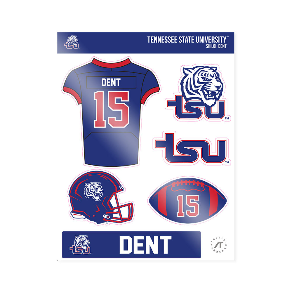 TN State - NCAA Football : Shiloh Dent - Sticker Sheet-0