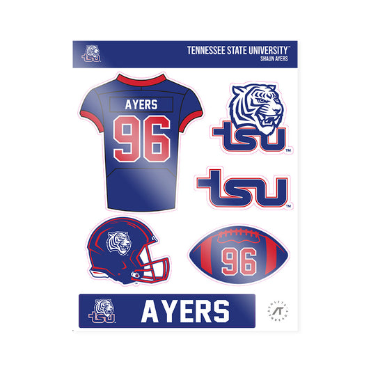 TN State - NCAA Football : Shaun Ayers - Sticker Sheet-0