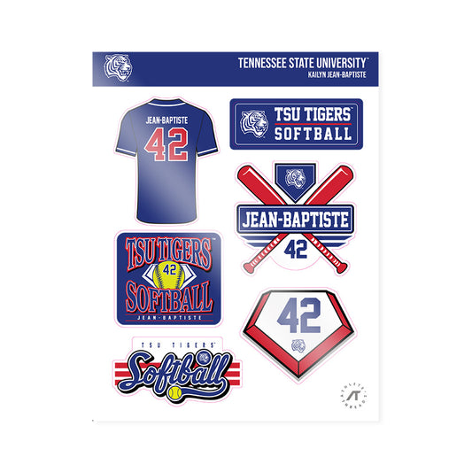 TN State - NCAA Softball : Kailyn Jean-Baptiste - Sticker Sheet-0