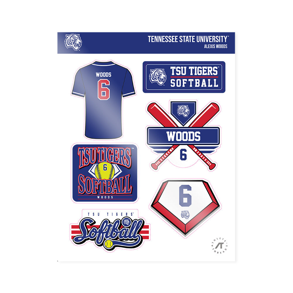 TN State - NCAA Softball : Alexis Woods - Sticker Sheet-0
