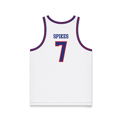 TN State - NCAA Men's Basketball : Jabrion Spikes - White Basketball Jersey-1