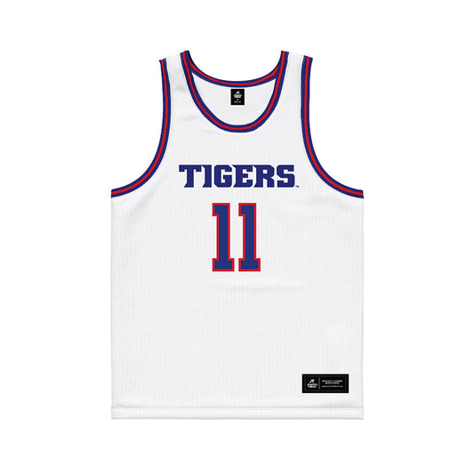 TN State - NCAA Men's Basketball : Damon Howard Jr - White Basketball Jersey-0