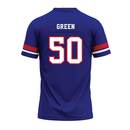TN State - NCAA Football : Joshua Green - Blue Premium Football Jersey-1