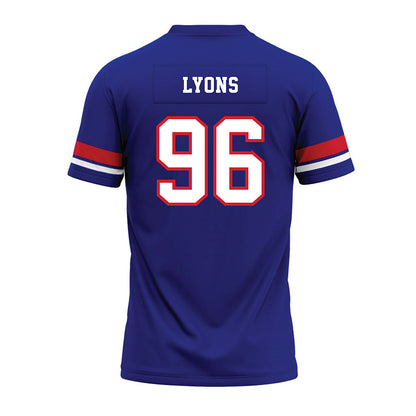 TN State - NCAA Football : Kennland Lyons - Blue Premium Football Jersey-1