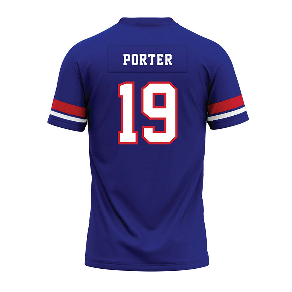 TN State - NCAA Football : Taveon Porter - Blue Premium Football Jersey-1