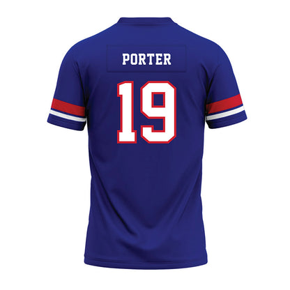 TN State - NCAA Football : Taveon Porter - Blue Premium Football Jersey-1