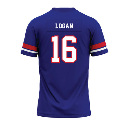 TN State - NCAA Football : Justin Logan - Blue Premium Football Jersey-1