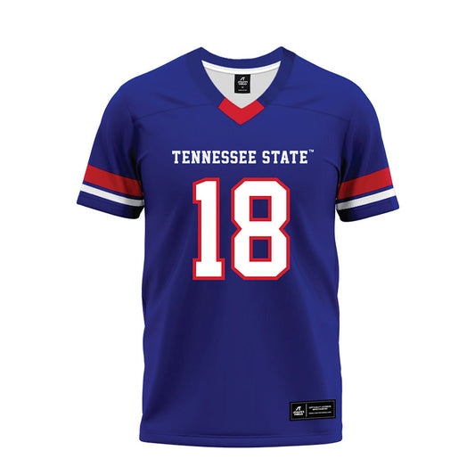 TN State - NCAA Football : Devaughn Slaughter - Blue Premium Football Jersey-0