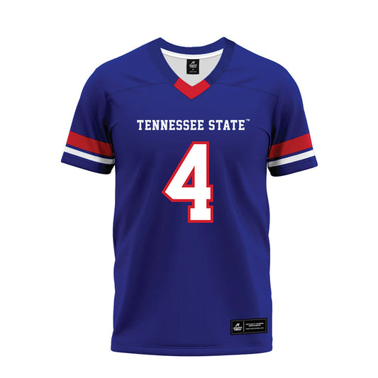 TN State - NCAA Football : Marlon Huff - Blue Premium Football Jersey-0