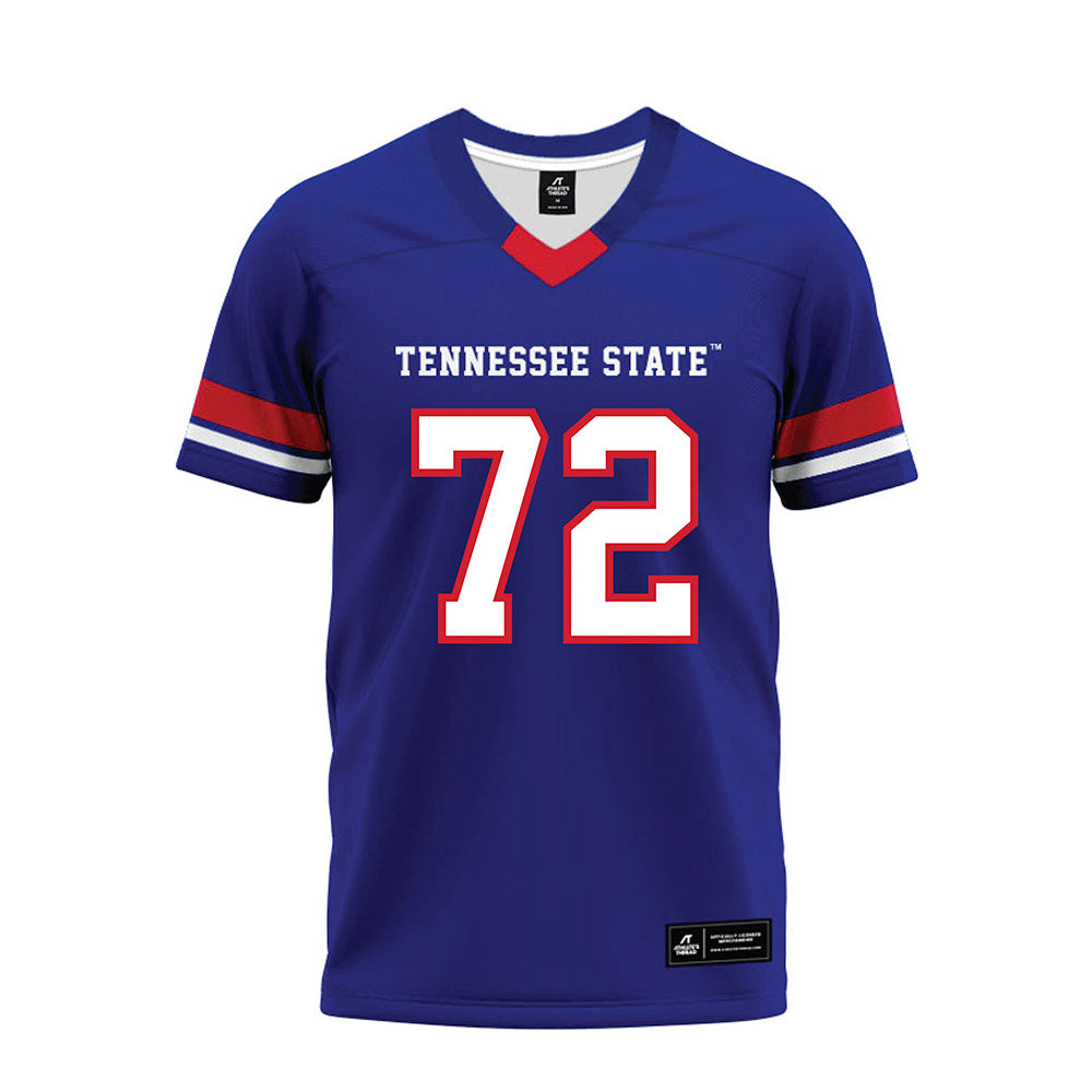 TN State - NCAA Football : Donovan Thompson - Blue Premium Football Jersey-0