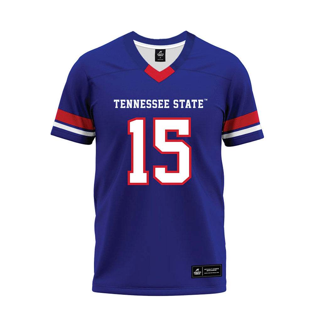 TN State - NCAA Football : Shiloh Dent - Blue Premium Football Jersey-0