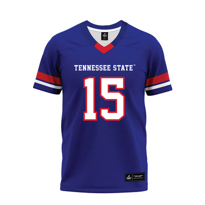 TN State - NCAA Football : Shiloh Dent - Blue Premium Football Jersey-0