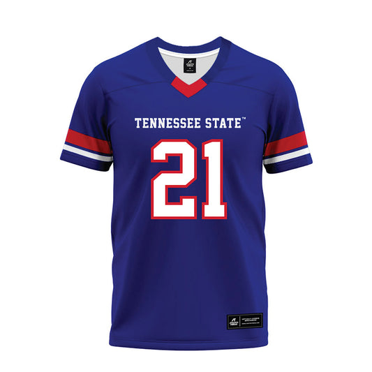 TN State - NCAA Football : Tyree Begne - Blue Premium Football Jersey-0