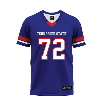 TN State - NCAA Football : Donovan Thompson - Blue Premium Football Jersey-0