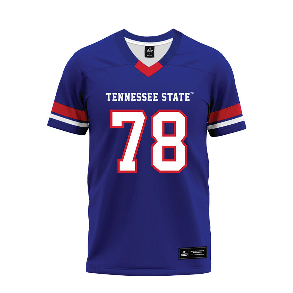 TN State - NCAA Football : Parker Harden - Blue Premium Football Jersey-0