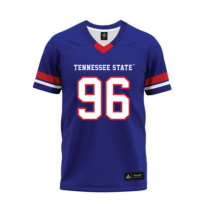 TN State - NCAA Football : Kennland Lyons - Blue Premium Football Jersey-0