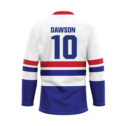 TN State - NCAA Men's Ice Hockey : Ridge Dawson - White Hockey Jersey-1