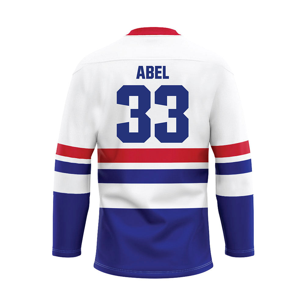 TN State - NCAA Men's Ice Hockey : Xavier Abel - White Hockey Jersey-1