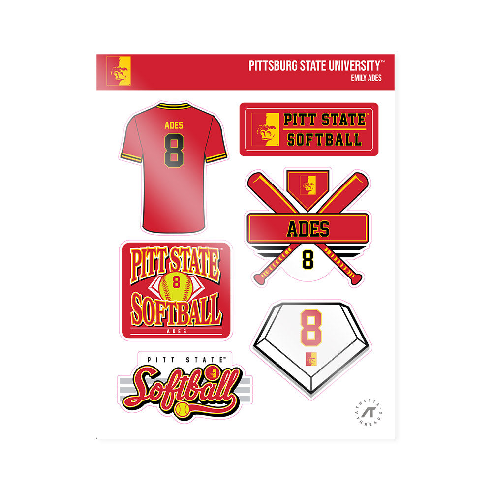 Pitt State - NCAA Softball : Emily Ades - Sticker Sheet-0