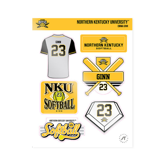 NKU - NCAA Softball : Emma Ginn - Sticker Sheet-0
