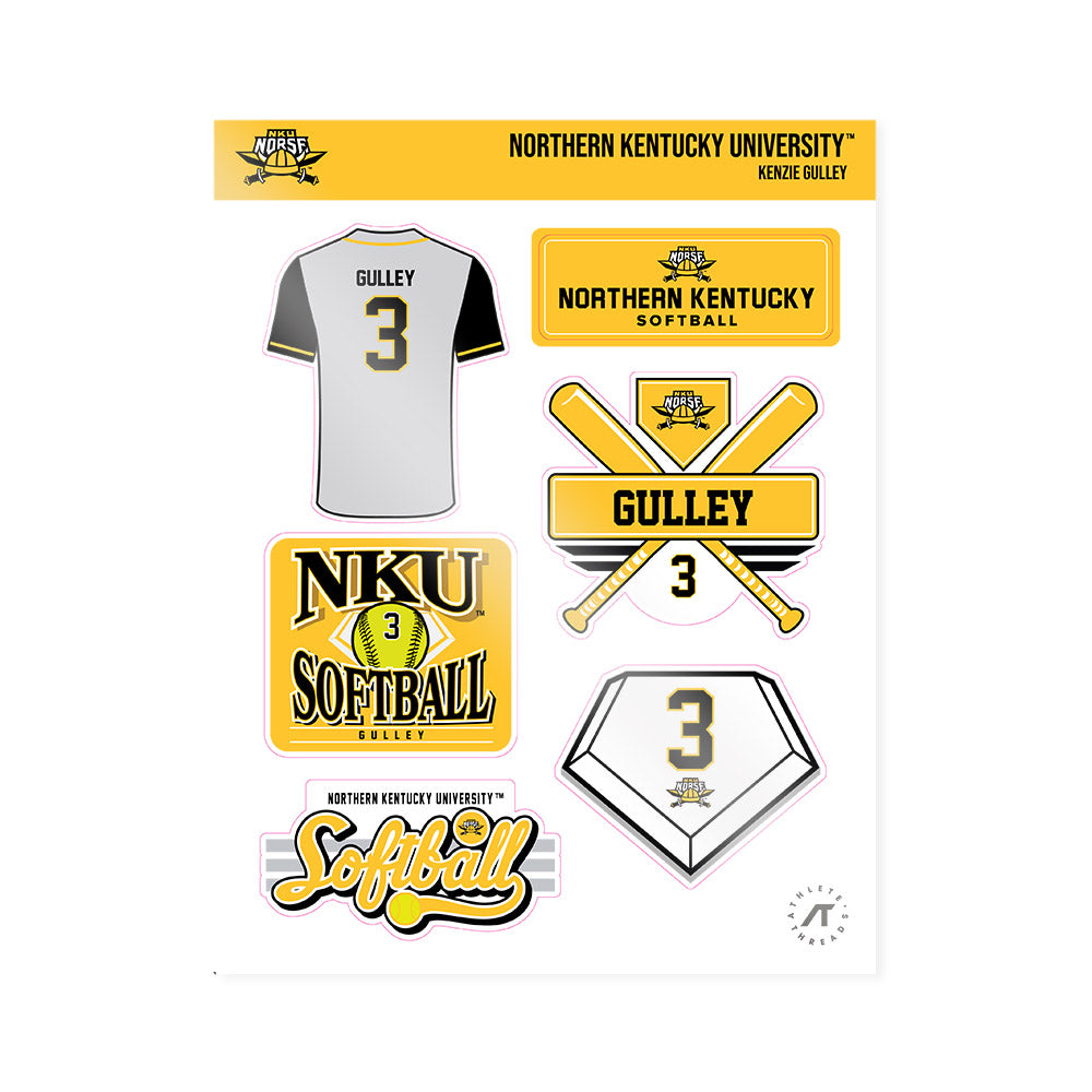 NKU - NCAA Softball : Kenzie Gulley - Sticker Sheet-0