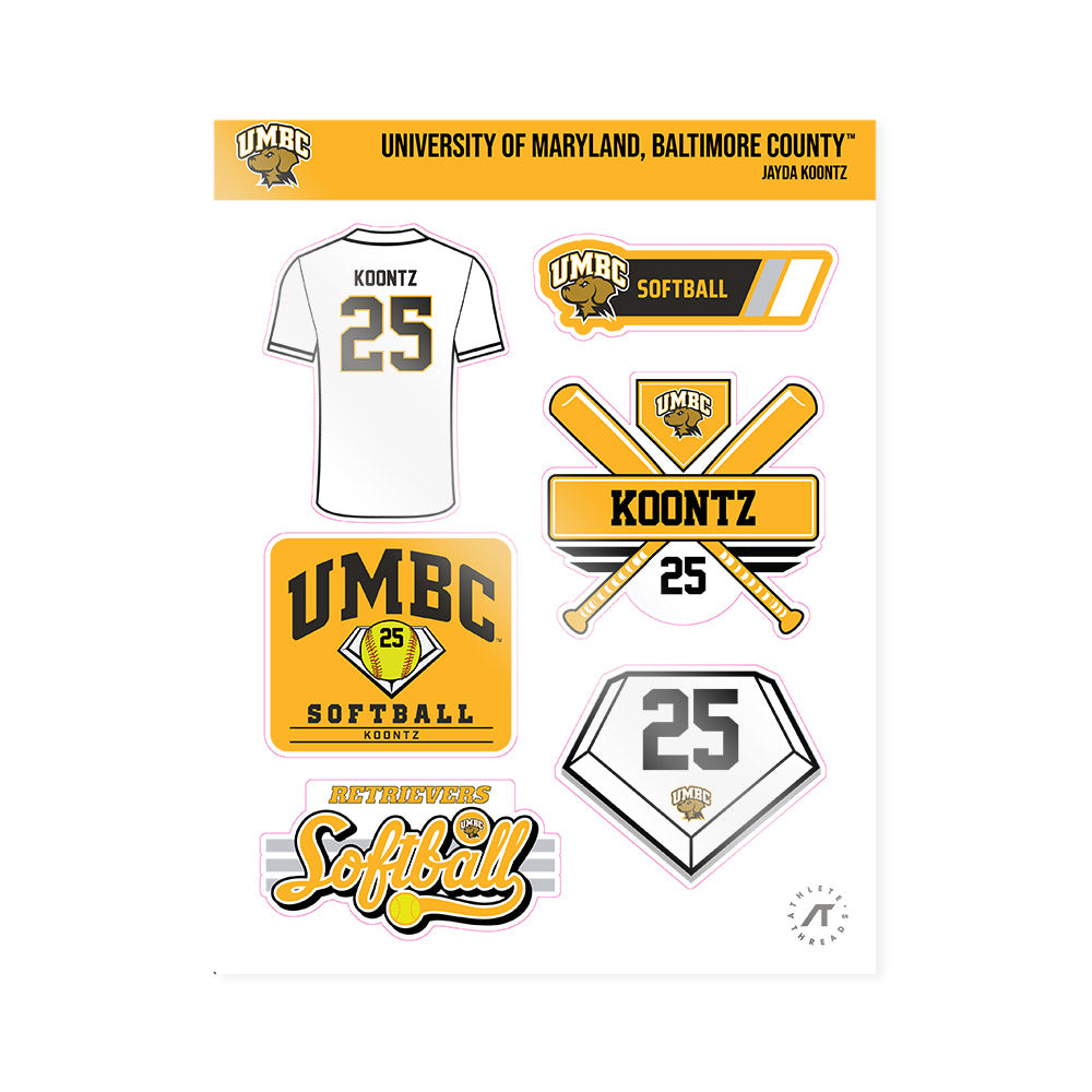 UMBC - NCAA Softball : Jayda Koontz - Sticker Sheet-0