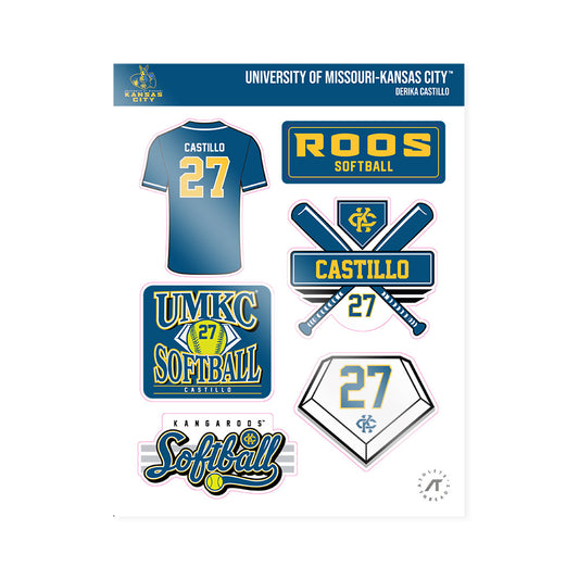 UMKC - NCAA Softball : Derika Castillo - Sticker Sheet-0