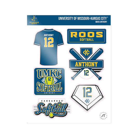 UMKC - NCAA Softball : Maya Anthony - Sticker Sheet-0