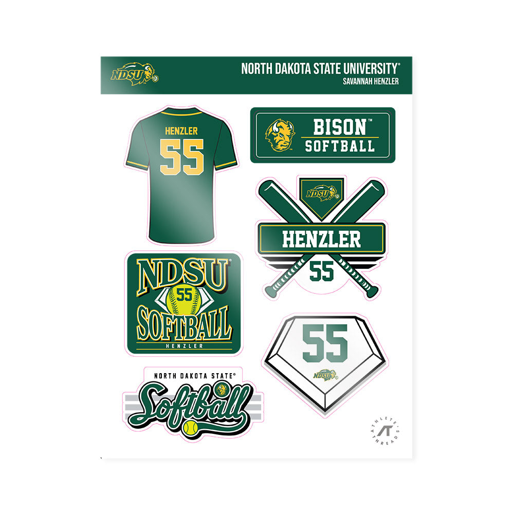 NDSU - NCAA Softball : Savannah Henzler - Sticker Sheet-0