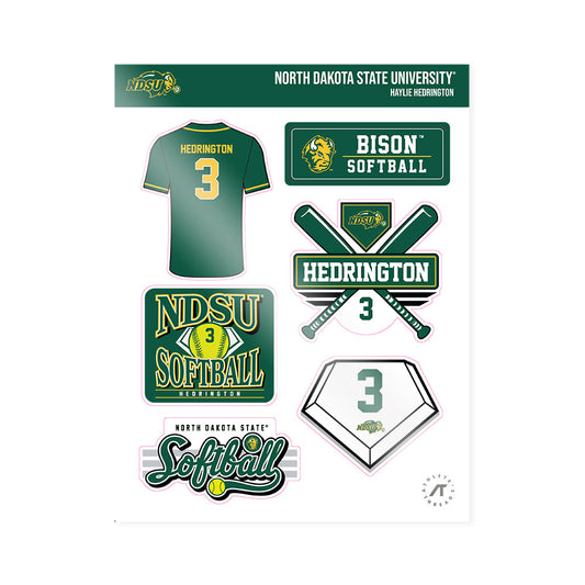 NDSU - NCAA Softball : Haylie Hedrington - Sticker Sheet-0