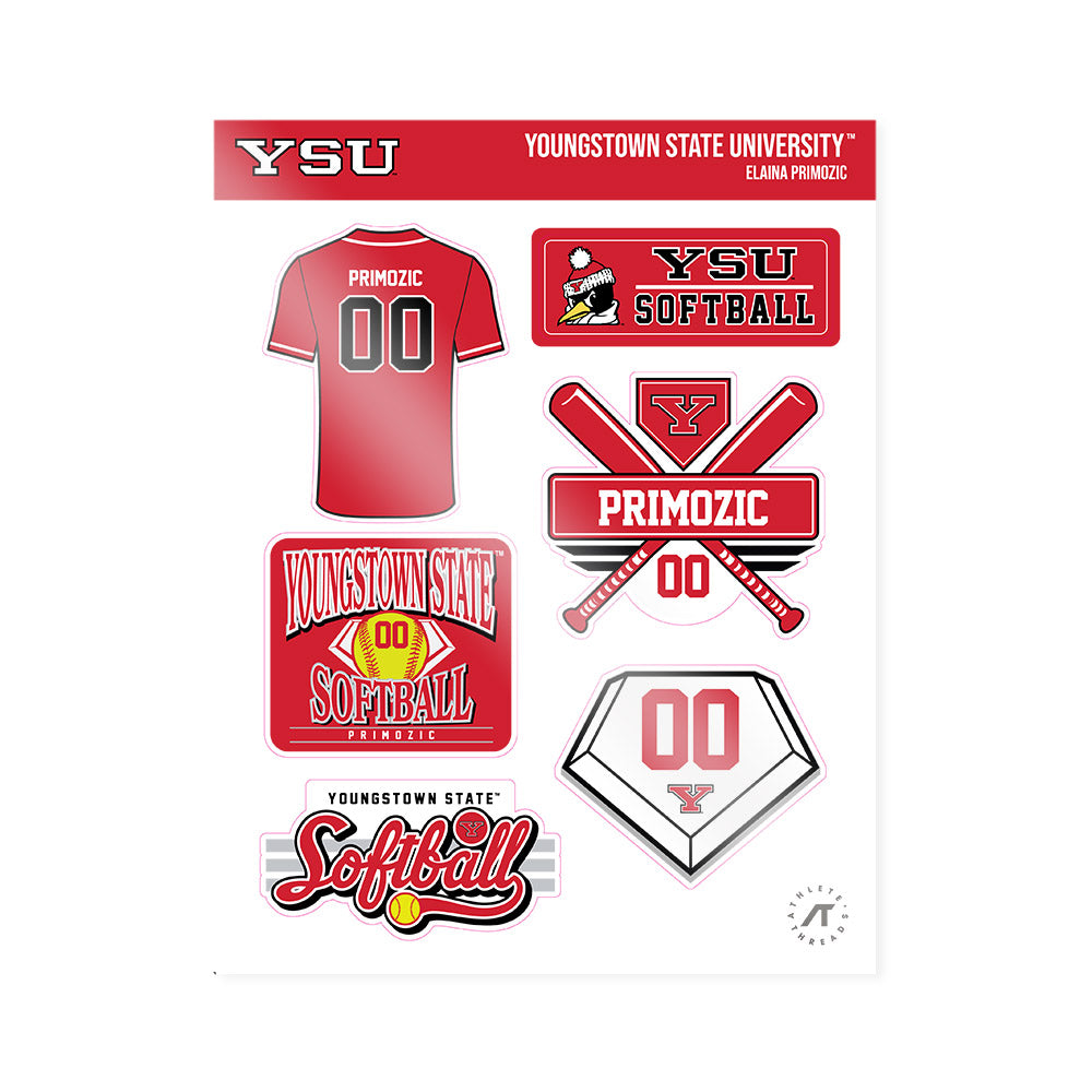 Youngstown State - NCAA Softball : Elaina Primozic - Sticker Sheet-0
