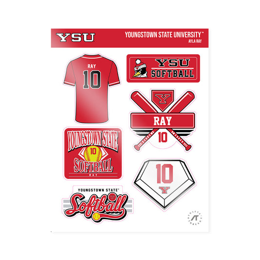 Youngstown State - NCAA Softball : Ayla Ray - Sticker Sheet-0