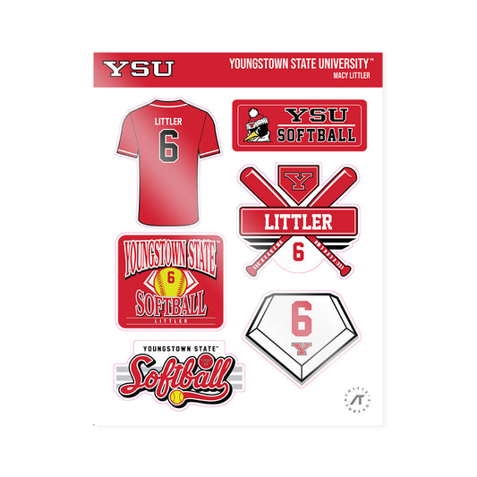 Youngstown State - NCAA Softball : Macy Littler - Sticker Sheet-0