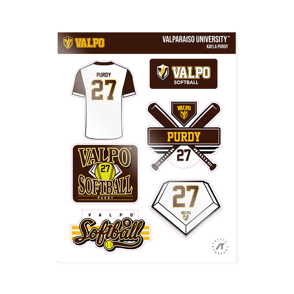 Valpo - NCAA Softball : Kayla Purdy - Sticker Sheet-0