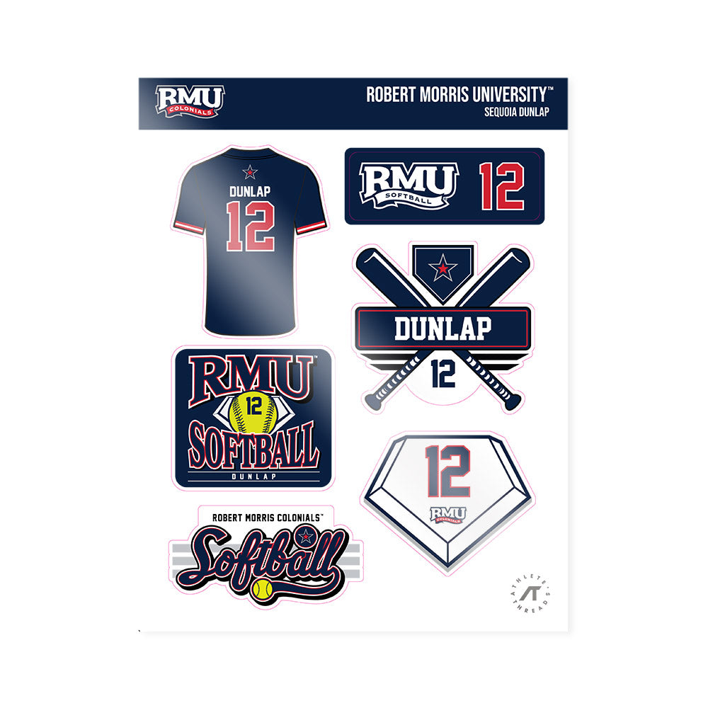 Robert Morris - NCAA Softball : Sequoia Dunlap - Sticker Sheet-0