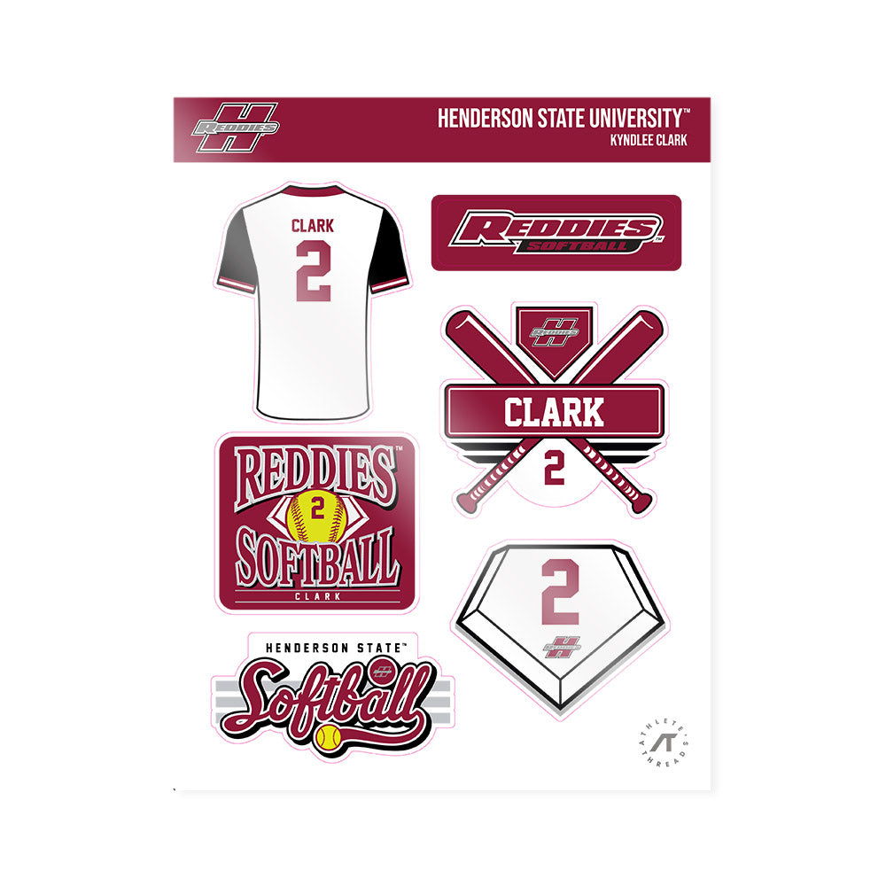 Henderson State - NCAA Softball : Kyndlee Clark - Sticker Sheet-0